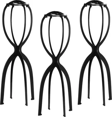 Produktbild von Famanu Halter für lange Perücken, hohe Perückenständer - 3 Stück