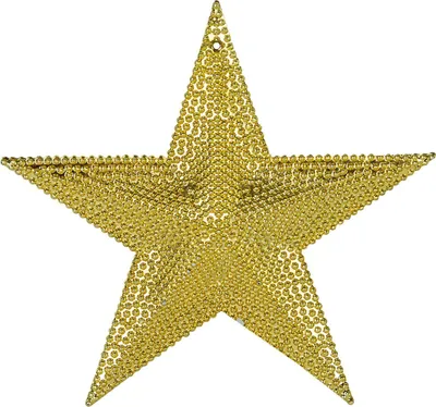 Produktbild von Christbaumschmuck Weihnachtsbaum Anhänger Tannenbaum Schmuck Stern, Farbe:Gold, Design:Stern