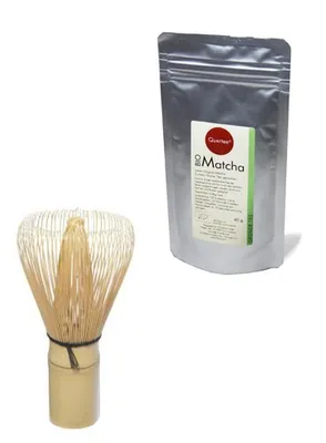 Produktbild von Japan Original Matcha -  - 40 g im Alu-Zip-Beutel PLUS Japan Matcha Besen