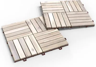 Produktbild von iWerk Holzfliese Akazie Cocos 30 x 30 x 1,5 cm 10 Stück