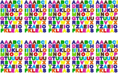 Produktbild von Oblique Unique 480x Buchstaben Sticker Alphabet ABC Aufkleber für Schuleinführung zum Basteln Scrapbooking - bunt