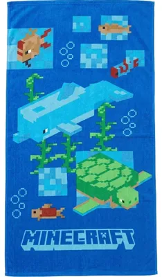 Zdjęcie produktu dla Ręcznik dziecięcy Minecraft Delfin i żółw