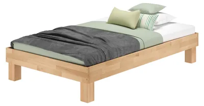 Produktbild von Extra komfortables Einzelbett 120x200 Buche geölt Futonbett mit wählbarem Zubehör V-60.87-12ohne Zubehör