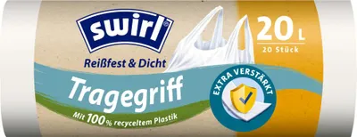 Produktbild von Swirl Reißfest & Dicht Müllbeutel 20.0 l weiß