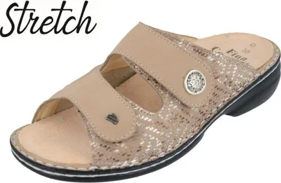 Produktbild von FINN COMFORT Zeno Damen Pantolette beige Leder Stretch - Größe: 41