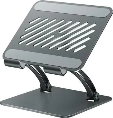 Produktbild von tounee Tablet Halterung, Zweistabig Verstellbarer Aluminium Desktop-Ständer, Kompatibel mit 4,7-16,5" iPads, Surface-Tablets, Tragbaren Monitoren, Kindle und Viel Mehr (Grau)