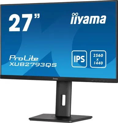 Produktbild von iiyama ProLite XUB2793QS-B1, 68,6 cm (27"), 2560 x 1440 Pixel, Wide Quad HD, LED, 1 ms, Schwarz