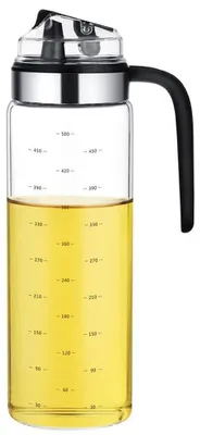 Glas-Ölspenderflasche automatisch, transparent, 550 ml, für Öl & Essig