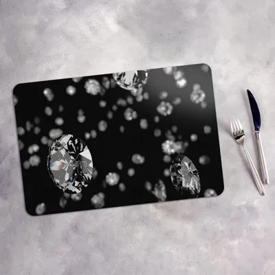Produktbild von Tischset 6x45x30 cm Platzset Tischmatte Platzmatte Untersetzer - Diamanten Edelsteine