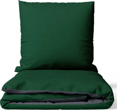 Produktbild von Bettwäscheset 200 x 200 cm, 3-teilig, Baumwollsatin, grün, für Doppelbett