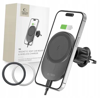 Produktbild von Tech-Protect MM15W-V1 Auto-Handyhalterung mit MagSafe Induktionsladung