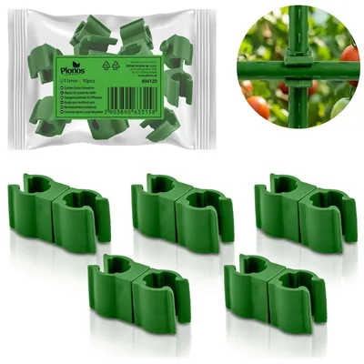 Produktbild von Pflanzenstabverbinder 11 mm, Grün, 10er-Packung