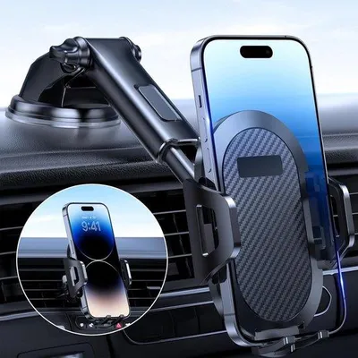 Produktbild von Famanu Auto Handyhalterung 3-in-1 - mit Saugnapf und Lüftungshalterung