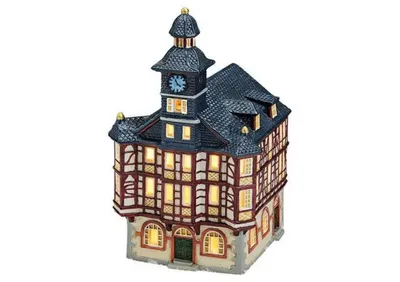 Produktbild von Wurm - Lichthaus Windlicht Teelichthaus aus Porzellan Rathaus in Heppenheim B13 x T14 x H22 cm