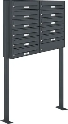 Produktbild von 11er Standbriefkasten Anlage Freistehend RAL 7016 - Anthrazit