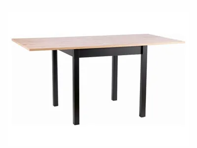 Obrázok produktu pre Rozkladací jedálenský stôl HELMUT - 80x80, dub artisan / čierny