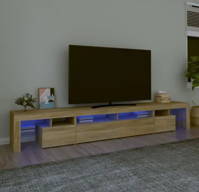 Produktbild von Möbel TV-Schrank mit LED-Leuchten Sonoma-Eiche 260x36,5x40 cm - TV-Schränke &40158