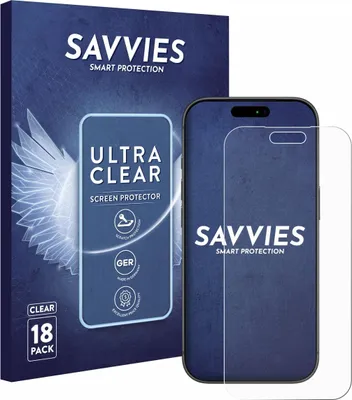 Produktbild von 18x Für Apple iPhone 17 Pro Max Schutzfolie Savvies Displayschutz Display Schutz Folie Klar Transparent