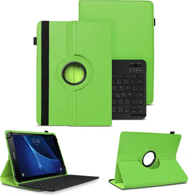Produktbild von Schutzhülle Samsung Galaxy Tab A6 10.1 2016 Hülle Tablet Tasche QWERTZ TastaturFarben:Grün