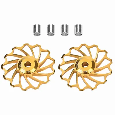 Produktbild von 1 Paar Meijun Keramiklager Heckscheibe Jockey Wheel Bike Guide Roller (13t, golden)