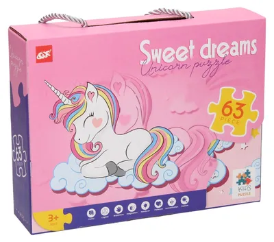 Produktbild von Puzzle „Sweet Dreams Unicorn“, 63 Teile