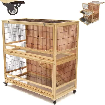 Produktbild von Hasenstall Kaninchenstall XXL Kleintierstall Kaninchenkäfig Hasenvilla 56616