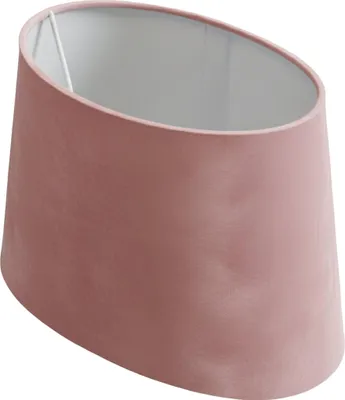 Produktbild von Lampenschirm Samtoptik | Rosa | Oval | H15 x B14 X L 23 | Polyester