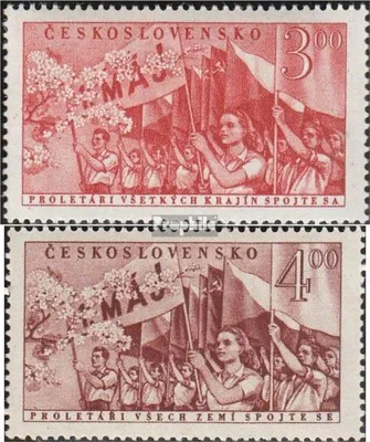 Produktbild von Briefmarken Tschechoslowakei 1952 Mi 727-728 (kompl.Ausg.) gestempelt Arbeit