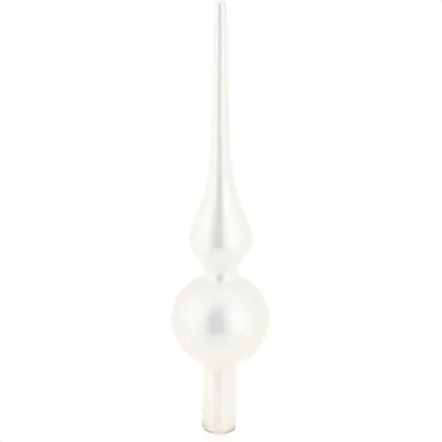 Produktbild von com-four® Weihnachtsbaumspitze matt - Christbaumspitze aus echtem Glas für Weihnachten - Tannenbaumspitze für den Christbaum, 28 cm