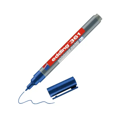Image de Edding 4-361003 361 Marqueur pour tableaux blancs - rechargeable, 1 mm, bleu