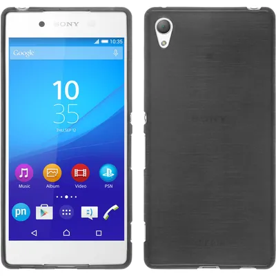 Produktbild von PhoneNatic Case kompatibel mit Sony Xperia Z3+ / Plus - silber Silikon Hülle brushed + 2 Schutzfolien