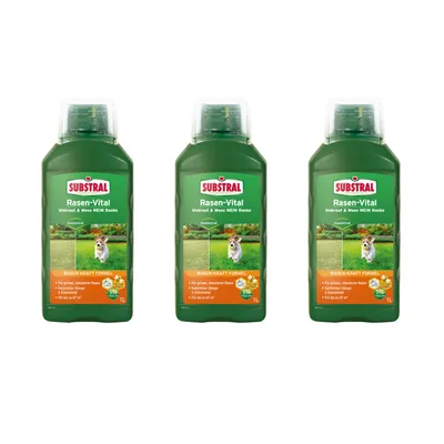 Produktbild von SUBSTRAL® Rasen-Vital Rasendünger 3 l für kräftigen, vitalen Rasen und extra Grün mit Eisen
