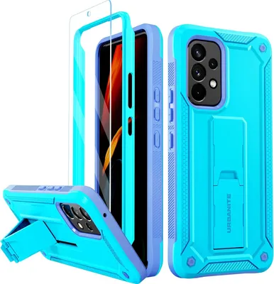 Immagine prodotto di Custodia Armor Per Samsung Galaxy A53 5G Blu Con Supporto In Vetro 9H