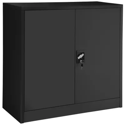 Image de Armoire métallique à dossiers 3 étagères 90x40x90cm - noir
