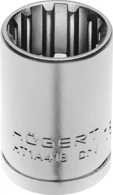Produktbild von HÖGERT TECHNIK - Spline-Steckschlüssel 1/2" 12 mm aus Chrom-Vanadium-Stahl, für TORX, Spline, Sechskant, metrische und zöllige Schrauben, mattiert, DIN 3124
