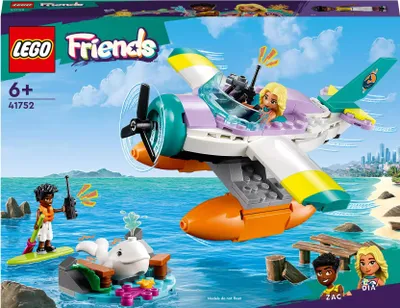 Immagine prodotto di LEGO 41752 Friends Sea Rescue Plane, aereo giocattolo con figura di balena e mini-doll, regalo di compleanno per la cura degli animali per ragazze, ragazzi e bambini dai 6 anni in su