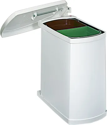 Image de Hailo Duo 3416. Collecteur de déchets, blanc.  - Poubelle