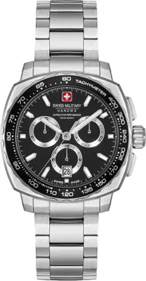 Produktbild von SWISS MILITARY HANOWA Herrenuhr Quarzuhr silber / schwarz onesize Herren 41 mm SMWGI0006801, SMWGI0006802, SMWGI0006803, SMWGI0006804