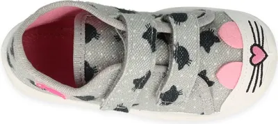 Obrázek produktu pro Dívčí tenisky Befado 212P078 lesklá stříbrná, kitten, zapínání na suchý zip 26