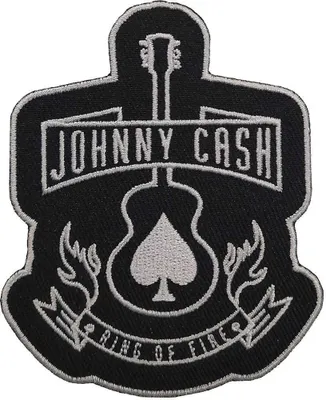 Produktbild von Johnny Cash - Gitarre - Patch - Baumwolle RO4833 (Einheitsgröße) (Schwarz/Grau)