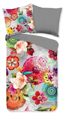 Immagine prodotto di biancheria da letto in flanella 200 X 200 cm + 2 80 X 80 cm Isarea Mandali e fiori colorati