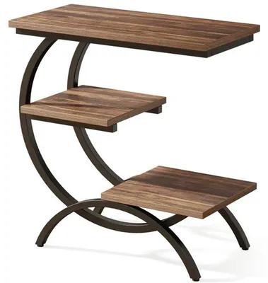 Obrázok produktu pre Konferenčný stolík HOGA-JW0627, 69 x 63 x 29 cm, čierno-hnedý