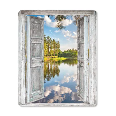 Produktbild von MuchoWow® Mauspad Mousepad Wasser - Landschaft - Fenster - Aussicht 19x23 cm - Mousepads - Maus Mat - Pad - Mausunterlage - Mauspads - Spielen