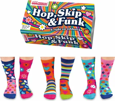 Zdjęcie produktu dla Szalone skarpetki Oddsocks Funky Dory dla dziewczynek w zestawie 6 sztuk
