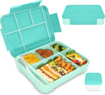 Image de IJIAMY Boîte à goûter Enfants avec compartiments 1300ml Anti-fuite Bento Box