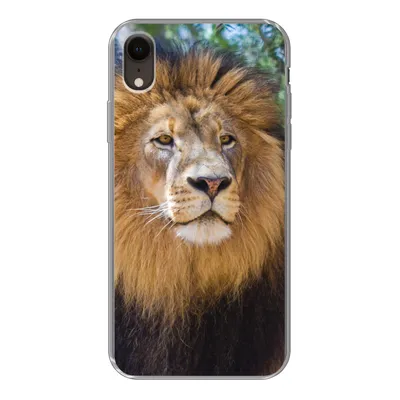 Produktbild von MuchoWow® Handyhülle Schutzhülle Hülle für iPhone XR Löwe - Natur - Tier Silikon Softcase Handy Hülle - Schutzdeckel
