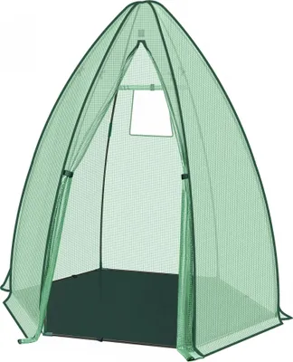 Immagine prodotto di Serra in foglio - Tenda per piante in PE - 160×160×180 cm - Semitrasparente - Resistente alle intemperie - Protezione invernale per pomodori e fiori - Verde