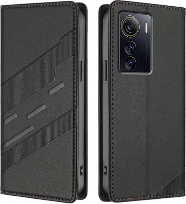 Immagine prodotto di Custodia per ZTE Axon 50 Ultra, custodia a portafoglio in Finto cuoio con slot per schede e funzione stand Schwarz