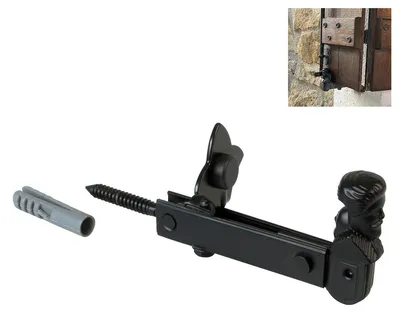 Produktbild von Amig – Zamak und Stahl-Fensterstopper – Maße: 157 x 60 mm – Mattschwarz – Verstellbar von 30 bis 60 mm – Inkl. Dübel und Schrauben – Fensterstopper zum Schutz vor Stößen – Sicherheitsanker