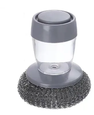 Produktbild von Topfreinigungsbürste mit Komfortgriff, Seifenspender, austauschbarem Bürstenkopf, Einhand-Seifenkontrolle, rutschfestem, ergonomischem Griff